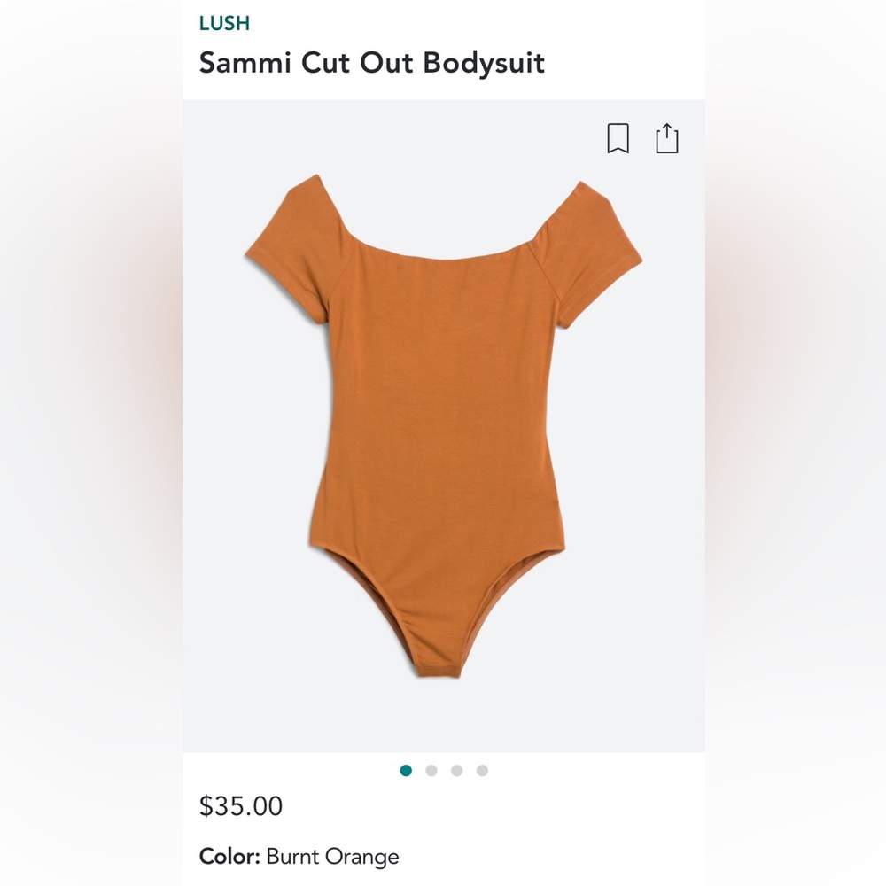 Burnt orange body suit worn one time too small